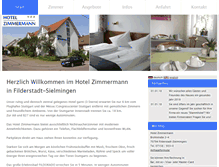 Tablet Screenshot of hotel-zimmermann.de